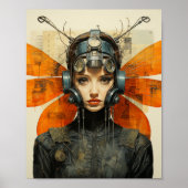 Fantasy Insect-Frau Poster (Vorne)