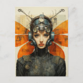 Fantasy Insect-Frau Postkarte (Vorderseite)