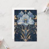 Fantasy Iris Type Blume Illustration Hello Flat Karte (Vorderseite/Rückseite Beispiel)