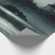 Fantasy Island Lighthouse Misty Foggy Dark Night
