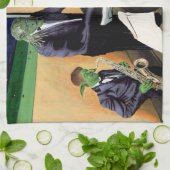 Fantasy Jazz Blues Musicians Art Kittuch Geschirrtuch (Gefaltet)