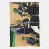 Fantasy Jazz Blues Musicians Art Kittuch Geschirrtuch (Vertikal)