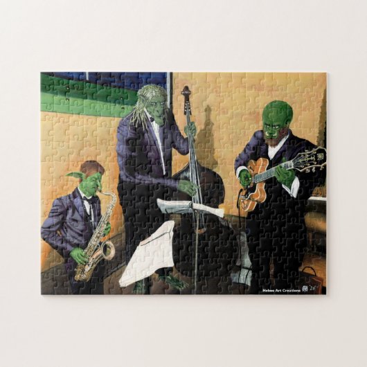 Fantasy Jazz Musicians Art Medium Jigsaw Puzzle (Horizontal)