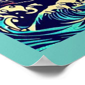 Fantasy Kaiju Anime - Holzschnitt 4 Poster (Ecke)