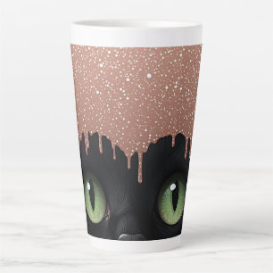 Fantasy-Katzenaugen mit Rose-Gold-TropfenEffekt Milchtasse