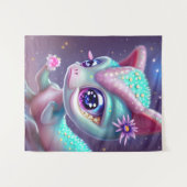 Fantasy Kawaii niedlich und bezaubernd Baby Dinosa Wandteppich (Vorderseite (Horizontal))