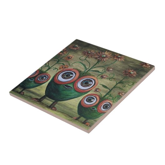 Fantasy Keramik Tile, klein (4,25" x 4,25") Fliese (Seite)