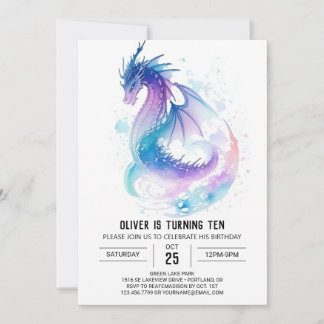 Fantasy Kids' Mythischer Drache Geburtstag Einladung