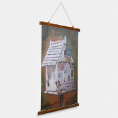 Fantasy Kingfisher Birdcage Wandteppich Mit Holzrahmen (Gewinkelt)