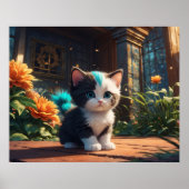 *~* Fantasy Kitty Cat 5:4 Feline Kitten Poster (Vorne)