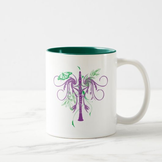 Fantasy Klarinette Zweifarbige Tasse (Rechts)