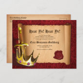 Fantasy Knight Mittelalterliche Bar Mitzvah Save t Postkarte (Vorne/Hinten)