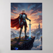 Fantasy Knight Warrior with Sword Poster (Vorne)