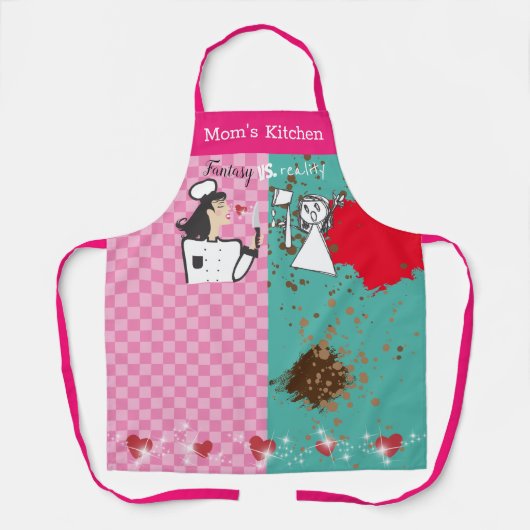 Fantasy Koch / chaotischer Koch personalisiertes K Schürze (Vorderseite)