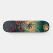 Fantasy kosmic Roboter Art Skateboard (Horizontal)