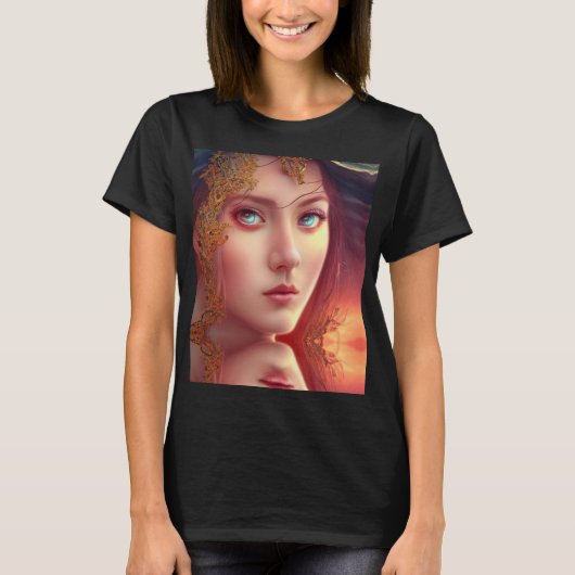 Fantasy-Kreatur Frauenprinzessin T-Shirt (Vorderseite)