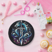 Fantasy Krieger Mystischer Drache Schwert Flamme Pappteller (Party)