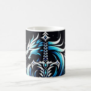 Fantasy-Krieger-Mystischer-Drachenschwert-Flamme Kaffeetasse