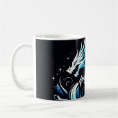 Fantasy-Krieger-Mystischer-Drachenschwert-Flamme Kaffeetasse (Links)