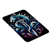Fantasy-Krieger-Mystischer-Drachenschwert-Flamme Magnet (Rechte Seite)