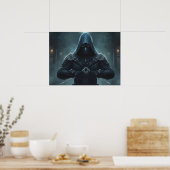 Fantasy-Kunst: „Der Flüsterer der arkanen Schatten Poster (Küche)