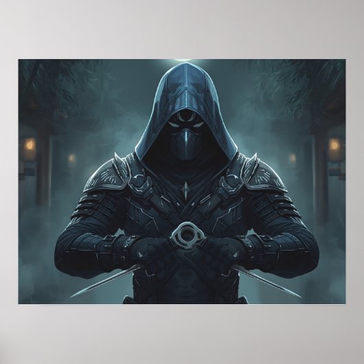 Fantasy-Kunst: „Der Flüsterer der arkanen Schatten Poster (Vorne)