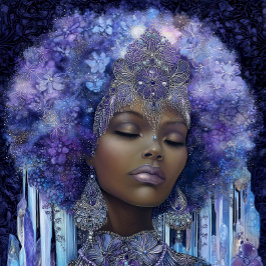 Fantasy-Kunst Schwarze Mädchen Schwarze Königin Gö Poster