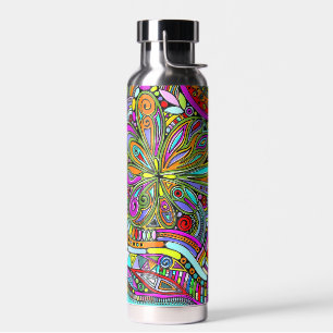 Fantasy-Kunst skizzieren - Abstrakte Blumen 1 Trinkflasche