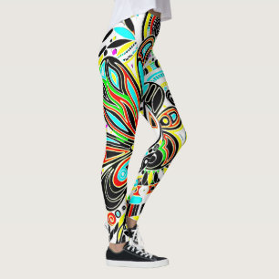 Fantasy-Kunst skizzieren - Abstrakte Blumen 3 Leggings