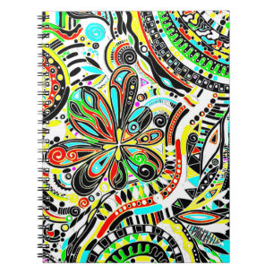 Fantasy-Kunst skizzieren - Abstrakte Blumen 3 Notizblock