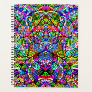 Fantasy-Kunst skizzieren - Abstrakte Neon-Verschie Planer