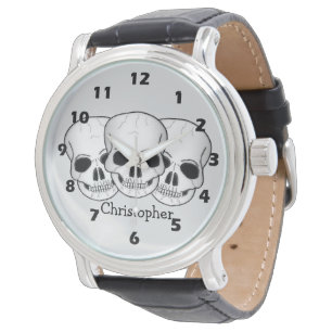 Fantasy-Kunst-Totenkopf-Design Armbanduhr
