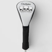 Fantasy-Kunst-Totenkopf-Design Golf Headcover (Vorderseite)