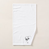 Fantasy-Kunst-Totenkopf-Design monogrammiert Badhandtuch Set (Handtuch)
