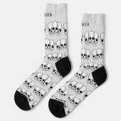 Fantasy-Kunst-Totenkopf-Design Socken (Linkes Detail)