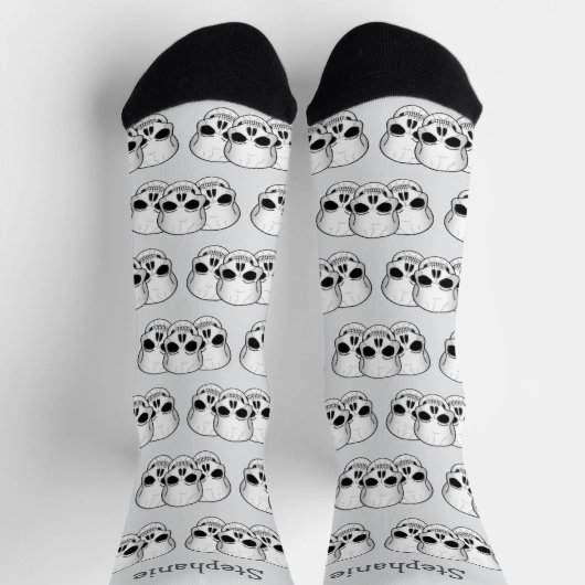 Fantasy-Kunst-Totenkopf-Design Socken (Oben)