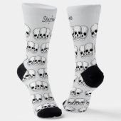 Fantasy-Kunst-Totenkopf-Design Socken (Gewinkelt)