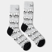 Fantasy-Kunst-Totenkopf-Design Socken (Rechts)