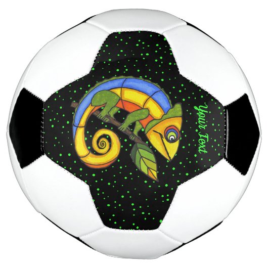 Fantasy Lächeln farbenfrohe Lizard Leaf Dots Fußball (Gedreht)