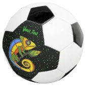 Fantasy Lächeln farbenfrohe Lizard Leaf Dots Fußball (Dreiviertel)