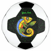 Fantasy Lächeln farbenfrohe Lizard Leaf Dots Fußball (Vorderseite)