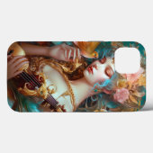 Fantasy Lady mit Lute & Butterfly Bird Case-Mate iPhone Hülle (Rückseite (Horizontal))