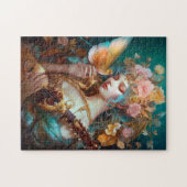 Fantasy Lady mit Lute & Butterfly Bird Puzzle (Horizontal)