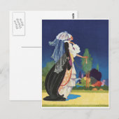 "Fantasy Lady" Vintage Postkarte (Vorne/Hinten)