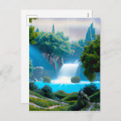 Fantasy Lake Feiertagspostkarte (Vorne/Hinten)