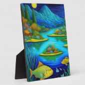 Fantasy Lake Fish Art Tabletter Fotoplatte (Seite)