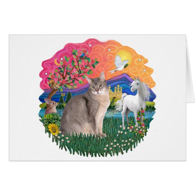 Fantasy Land (ff) - Blue Abyssinian cat (Vorderseite (Horizontal))