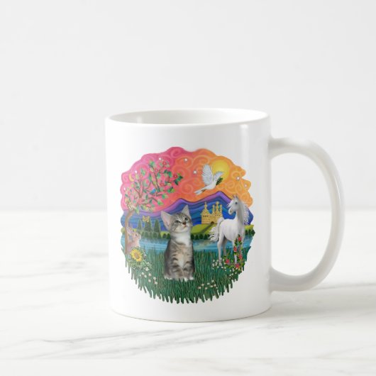Fantasy Land (ff) - Kätzchen (silbergetigert) Kaffeetasse (Rechts)