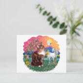 Fantasy Land (ff) - Maine Coon cat (tabby) Postkarte (Stehend Vorderseite)