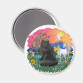 Fantasy Land (ff) - Persische Katze (schwarz) Magnet (Vorderseite/Rückseite)